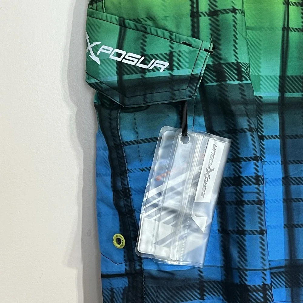 ZeroXposur Sport Size‎ XL Plaid Colorful Swim Trunks Board Shorts